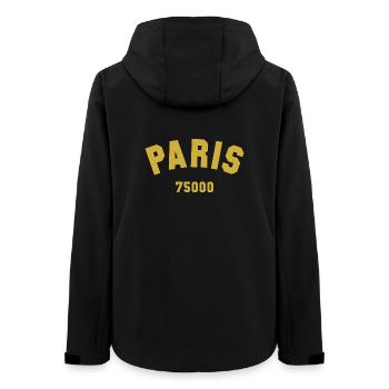PARIS Code postal - Veste softshell femme recyclée Stanley/Stella - noir - Dos - AI Model Female 172 light (172cm)