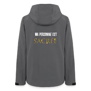 Ma personne est sacrée - Veste softshell femme recyclée Stanley/Stella - charbon - Dos - AI Model Female 172 light (172cm)