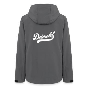 Detmold Retro - Frauen Recycelte Softshelljacke von Stanley/Stella - Anthrazit - Hinten - AI Model Female 172 light (172cm)