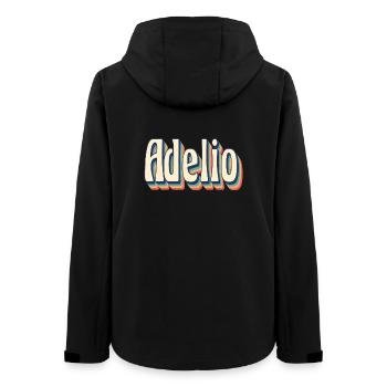 Adelio t-shirt t-shirt rétro idée cadeau vintage - Veste softshell femme recyclée Stanley/Stella - noir - Dos - AI Model Female 172 light (172cm)