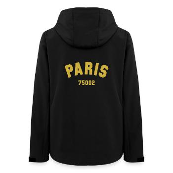 2e arrondissement de PARIS - Veste softshell femme recyclée Stanley/Stella - noir - Dos - AI Model Female 172 light (172cm)