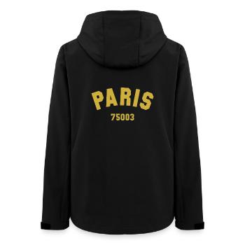 3e arrondissement de PARIS - Veste softshell femme recyclée Stanley/Stella - noir - Dos - AI Model Female 172 light (172cm)