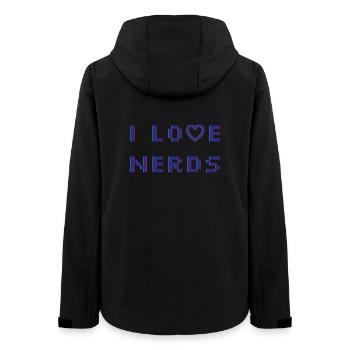 I love Nerds - Frauen Recycelte Softshelljacke von Stanley/Stella - Schwarz - Hinten - AI Model Female 172 light (172cm)