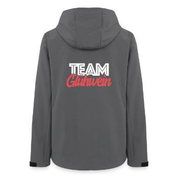 Team Glühwein Weihnachtsmarkt Weihnachten Spruch - Frauen Recycelte Softshelljacke von Stanley/Stella - Anthrazit - Hinten - AI Model Female 172 light (172cm)
