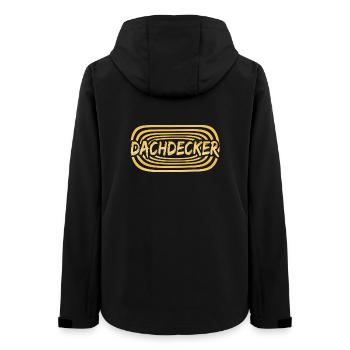 Roofer as a work colleague - Women’s Recycled Softshell Jacket by Stanley/Stella - black - Back - AI Model Female 172 light (172cm)