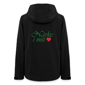 Närke in my heart - Women’s Recycled Softshell Jacket by Stanley/Stella - black - Back - AI Model Female 172 light (172cm)