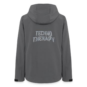 Techno Therapy Tenue Festival Techno Rave Outfit  - Veste softshell femme recyclée Stanley/Stella - charbon - Dos - AI Model Female 172 light (172cm)