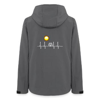 ECG Solar Energy Heart Line Generating Electricity Climate - Veste softshell femme recyclée Stanley/Stella - charbon - Dos - AI Model Female 172 light (172cm)