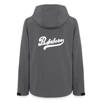 Paderborn Retro - Frauen Recycelte Softshelljacke von Stanley/Stella - Anthrazit - Hinten - AI Model Female 172 light (172cm)