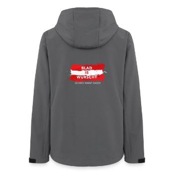 blad is wurscht schirch warad oasch österreich - Frauen Recycelte Softshelljacke von Stanley/Stella - Anthrazit - Hinten - AI Model Female 172 light (172cm)