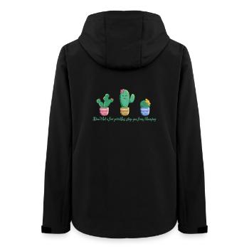 Sweet Cactus Trio - Floraison - Veste softshell femme recyclée Stanley/Stella - noir - Dos - AI Model Female 172 light (172cm)