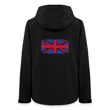 Grunge Union Jack Flag Art - Women’s Recycled Softshell Jacket by Stanley/Stella - black - Back - AI Model Female 172 light (172cm)