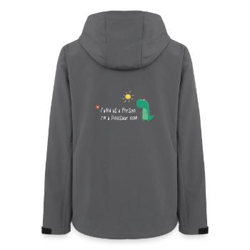 Failed as a Person – I’m a Dinosaur Now - Frauen Recycelte Softshelljacke von Stanley/Stella - Anthrazit - Hinten - AI Model Female 172 light (172cm)