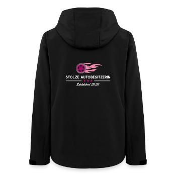 Autobesitzerin 2026 Führerschein Neues Auto PKW - Frauen Recycelte Softshelljacke von Stanley/Stella - Schwarz - Hinten - AI Model Female 172 light (172cm)