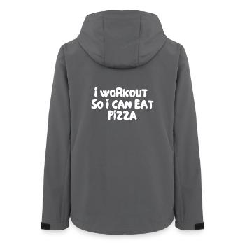 Je fais du sport pour pouvoir manger de la pizza - Veste softshell femme recyclée Stanley/Stella - charbon - Dos - AI Model Female 172 light (172cm)