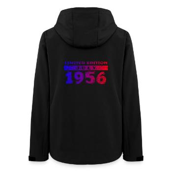 70. Geburtstag Limited Edition 07/1956 - Frauen Recycelte Softshelljacke von Stanley/Stella - Schwarz - Hinten - AI Model Female 172 light (172cm)
