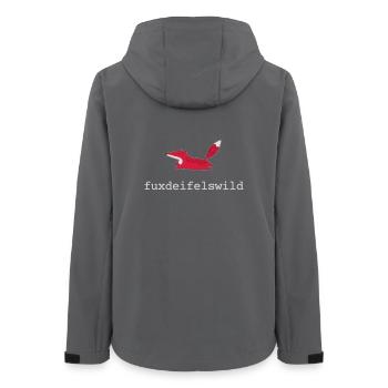 Fuchs fuxdeifelswild - Frauen Recycelte Softshelljacke von Stanley/Stella - Anthrazit - Hinten - AI Model Female 172 light (172cm)