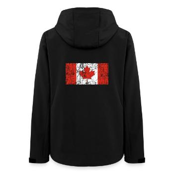 Canada flag vintage effect - Women’s Recycled Softshell Jacket by Stanley/Stella - black - Back - AI Model Female 172 light (172cm)