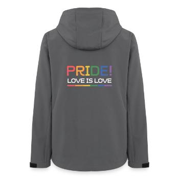 Mois de la fierté LGBTQ - Pride. L’amour est l’amour - Veste softshell femme recyclée Stanley/Stella - charbon - Dos - AI Model Female 172 light (172cm)
