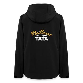Väterlicher Ausdruck Design TATA Mutter - Frauen Recycelte Softshelljacke von Stanley/Stella - Schwarz - Hinten - AI Model Female 172 light (172cm)