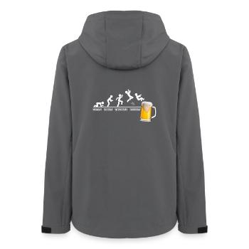 Sprung zum Bier an Wochentagen - Frauen Recycelte Softshelljacke von Stanley/Stella - Anthrazit - Hinten - AI Model Female 172 light (172cm)