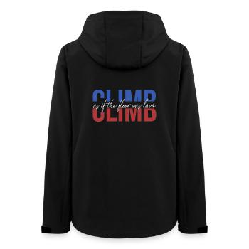 der flur ist lava bouldern klettern climb retro - Frauen Recycelte Softshelljacke von Stanley/Stella - Schwarz - Hinten - AI Model Female 172 light (172cm)