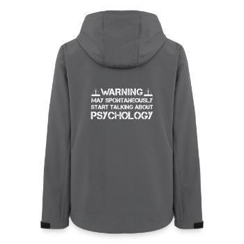 Psychology Warning - Women’s Recycled Softshell Jacket by Stanley/Stella - anthracite - Back - AI Model Female 172 light (172cm)