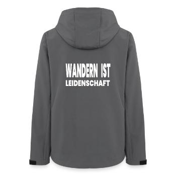 Wandern - Frauen Recycelte Softshelljacke von Stanley/Stella - Anthrazit - Hinten - AI Model Female 172 light (172cm)