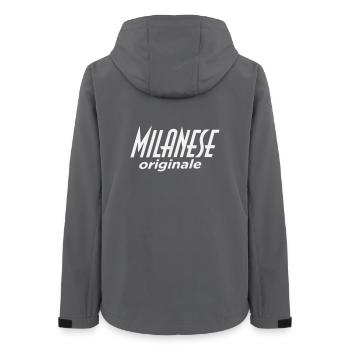 Milanese originale - Original Mailänder - Milano  - Frauen Recycelte Softshelljacke von Stanley/Stella - Anthrazit - Hinten - AI Model Female 172 light (172cm)