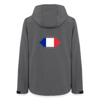 French Flag Diamond - Women’s Recycled Softshell Jacket by Stanley/Stella - anthracite - Back - AI Model Female 172 light (172cm)