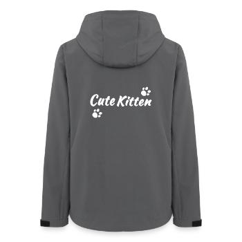 Cute Kitten hell, Tier Tatzen, für mama - Frauen Recycelte Softshelljacke von Stanley/Stella - Anthrazit - Hinten - AI Model Female 172 light (172cm)