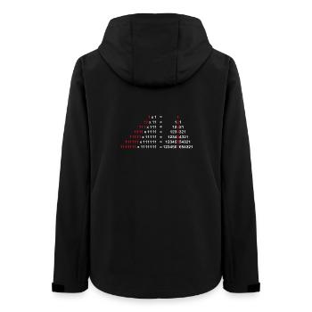 ZAHLEN PALINDROM 1x1 HOCH ZWEI GESCHENK 1^2 - Frauen Recycelte Softshelljacke von Stanley/Stella - Schwarz - Hinten - AI Model Female 172 light (172cm)