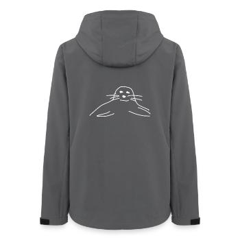 phoques phoques phoques animaux - Veste softshell femme recyclée Stanley/Stella - charbon - Dos - AI Model Female 172 light (172cm)
