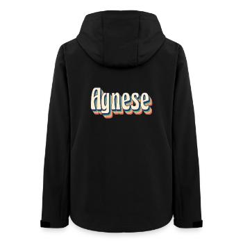Agnes T-Shirt Retro Vintage T-Shirt Geschenkidee - Frauen Recycelte Softshelljacke von Stanley/Stella - Schwarz - Hinten - AI Model Female 172 light (172cm)