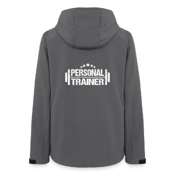 Personal Trainer Fitness Sport - Frauen Recycelte Softshelljacke von Stanley/Stella - Anthrazit - Hinten - AI Model Female 172 light (172cm)