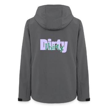 Schmutzige 30. Geschenke - Schmutzige dreißig - Frauen Recycelte Softshelljacke von Stanley/Stella - Anthrazit - Hinten - AI Model Female 172 light (172cm)