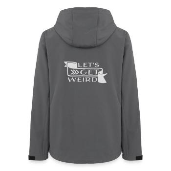 Let's Get Weird Lustiger Party Spruch für Feiern - Frauen Recycelte Softshelljacke von Stanley/Stella - Anthrazit - Hinten - AI Model Female 172 light (172cm)