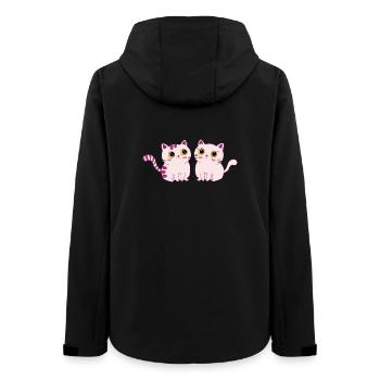cats cute - Frauen Recycelte Softshelljacke von Stanley/Stella - Schwarz - Hinten - AI Model Female 172 light (172cm)