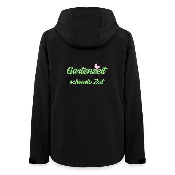 Gartenzeit - schönste Zeit - Frauen Recycelte Softshelljacke von Stanley/Stella - Schwarz - Hinten - AI Model Female 172 light (172cm)