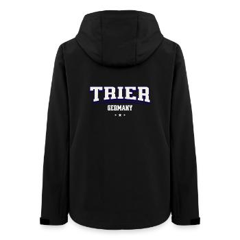Trier Germany City Emblem - Women’s Recycled Softshell Jacket by Stanley/Stella - black - Back - AI Model Female 172 light (172cm)