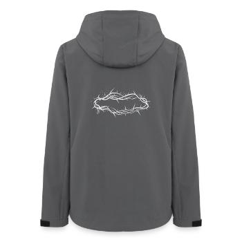 Dornenkrone - Frauen Recycelte Softshelljacke von Stanley/Stella - Anthrazit - Hinten - AI Model Female 172 light (172cm)