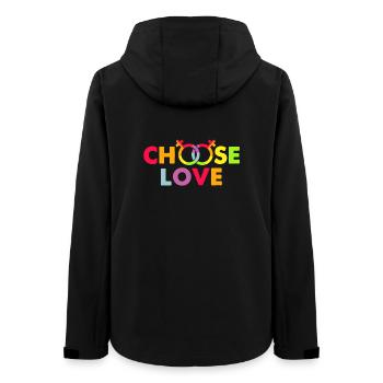 LGBT, arc en ciel, gay - Veste softshell femme recyclée Stanley/Stella - noir - Dos - AI Model Female 172 light (172cm)