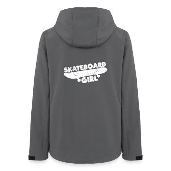 Skateboard Girl - Women’s Recycled Softshell Jacket by Stanley/Stella - anthracite - Back - AI Model Female 172 light (172cm)