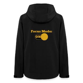Focus Mode On Toggle - Women’s Recycled Softshell Jacket by Stanley/Stella - black - Back - AI Model Female 172 light (172cm)