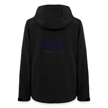 Chaotic to Slightly Functional Coping design - Women’s Recycled Softshell Jacket by Stanley/Stella - black - Back - AI Model Female 172 light (172cm)