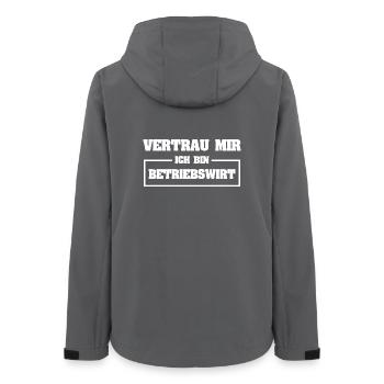 Business economist as funny - Women’s Recycled Softshell Jacket by Stanley/Stella - anthracite - Back - AI Model Female 172 light (172cm)