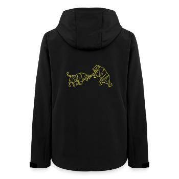 Bull vs Bear Stripe - Women’s Recycled Softshell Jacket by Stanley/Stella - black - Back - AI Model Female 172 light (172cm)