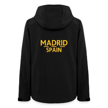 Madrid – Spanien - Frauen Recycelte Softshelljacke von Stanley/Stella - Schwarz - Hinten - AI Model Female 172 light (172cm)