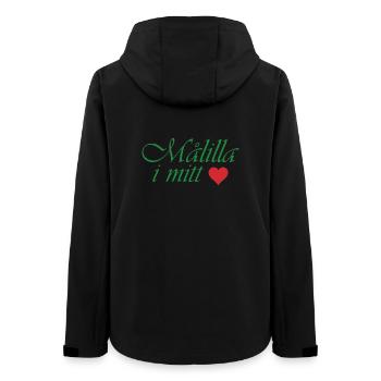 Målilla in my heart - Women’s Recycled Softshell Jacket by Stanley/Stella - black - Back - AI Model Female 172 light (172cm)