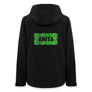 Nom de fille Anita - Veste softshell femme recyclée Stanley/Stella - noir - Dos - AI Model Female 172 light (172cm)